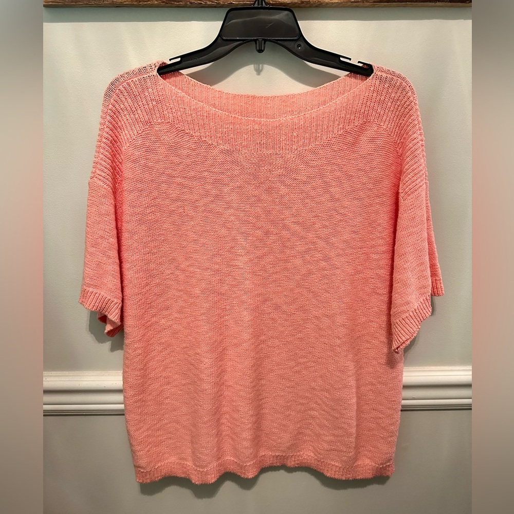 Loft Coral Boatneck Wedge Sweater Size Small